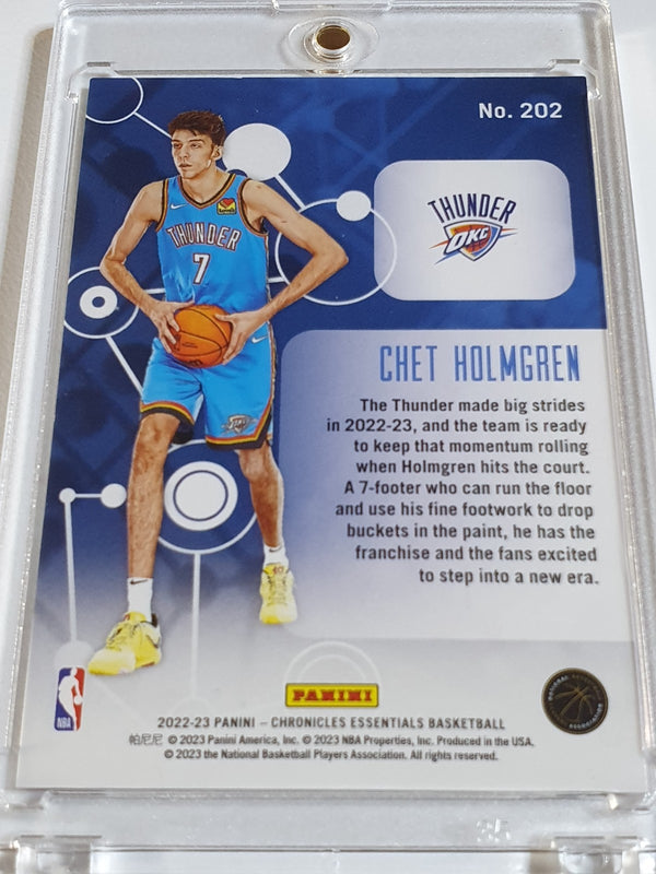 2022 Chronicles Chet Holmgren Rookie #202 PURPLE /49 Holo Essentials - Rare