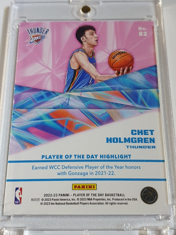 2022 Panini Chet Holmgren Rookie #82 BLUE /50 Holo Player of the Day - Rare