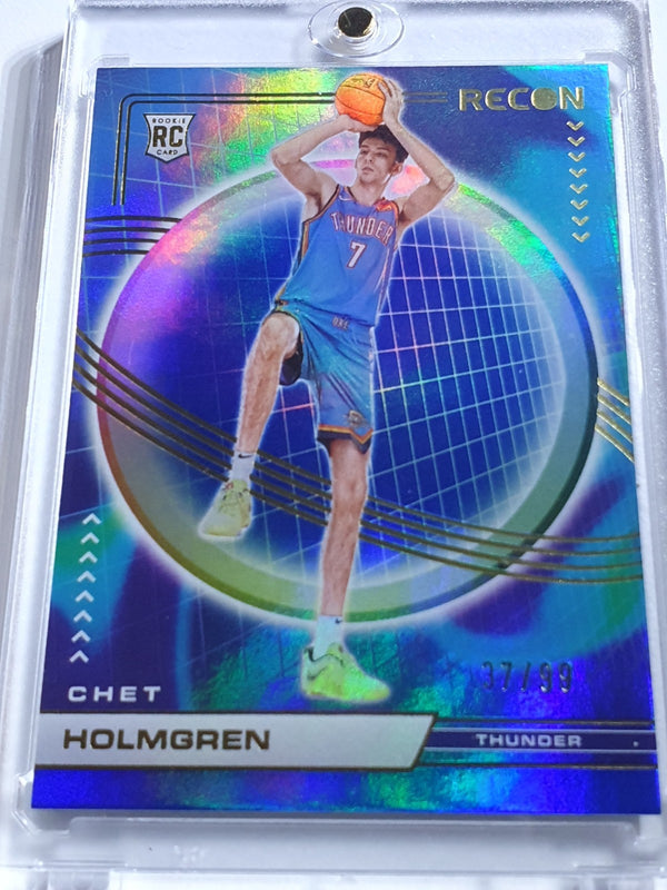 2022 Panini Recon Chet Holmgren Rookie #227 BLUE /99 Holo RC - Ready to Grade