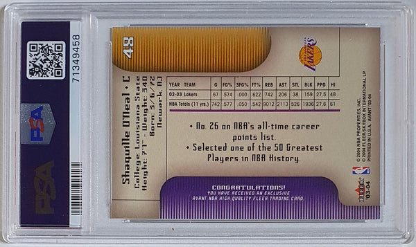 2003 Fleer Avant Shaquille O'Neal #48 - PSA 9 (Low POP)