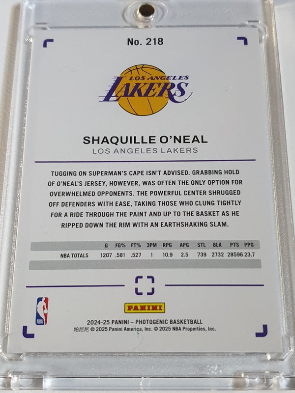 2024 Panini Photogenic Shaquille O'Neal #218 MAZE /25 Holo Legends - Rare