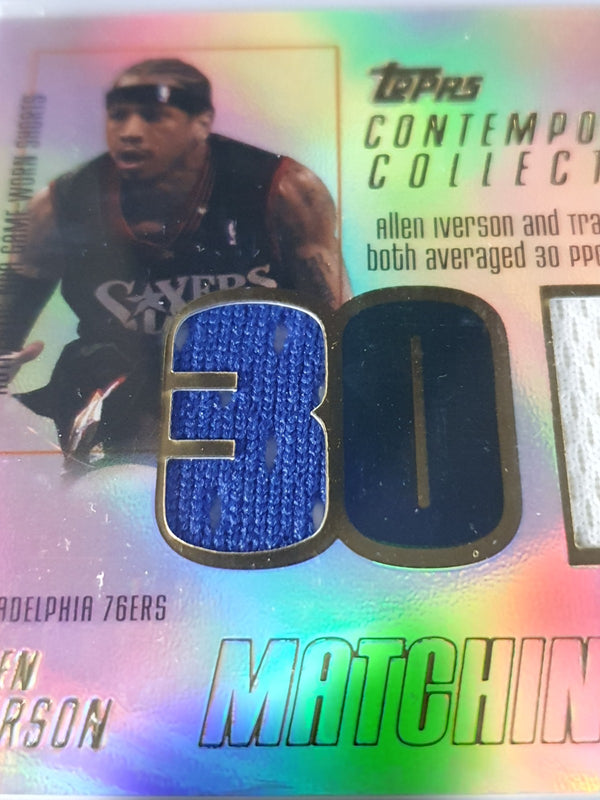 2003 Topps Contemporary Allen Iverson Tracy McGrady #PATCH /250 Dual Jerseys