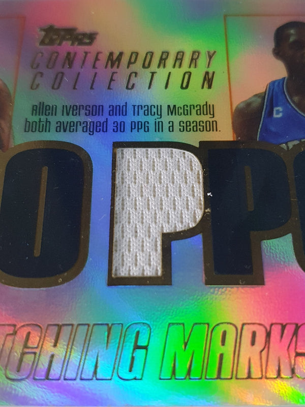 2003 Topps Contemporary Allen Iverson Tracy McGrady #PATCH /250 Dual Jerseys