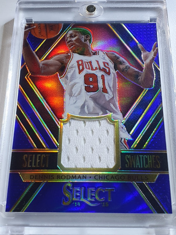 2014 Panini Select Dennis Rodman #PATCH PURPLE /99 Game Worn Jersey - Rare