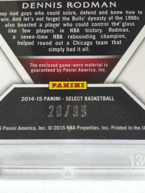 2014 Panini Select Dennis Rodman #PATCH PURPLE /99 Game Worn Jersey - Rare