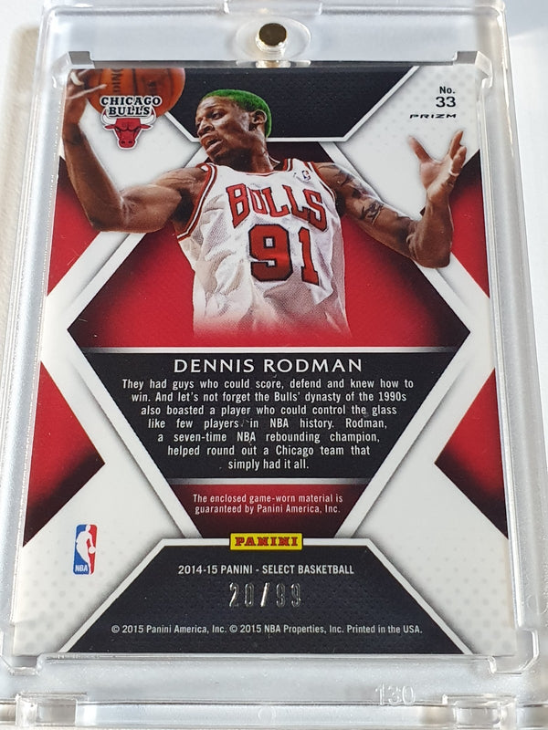 2014 Panini Select Dennis Rodman #PATCH PURPLE /99 Game Worn Jersey - Rare