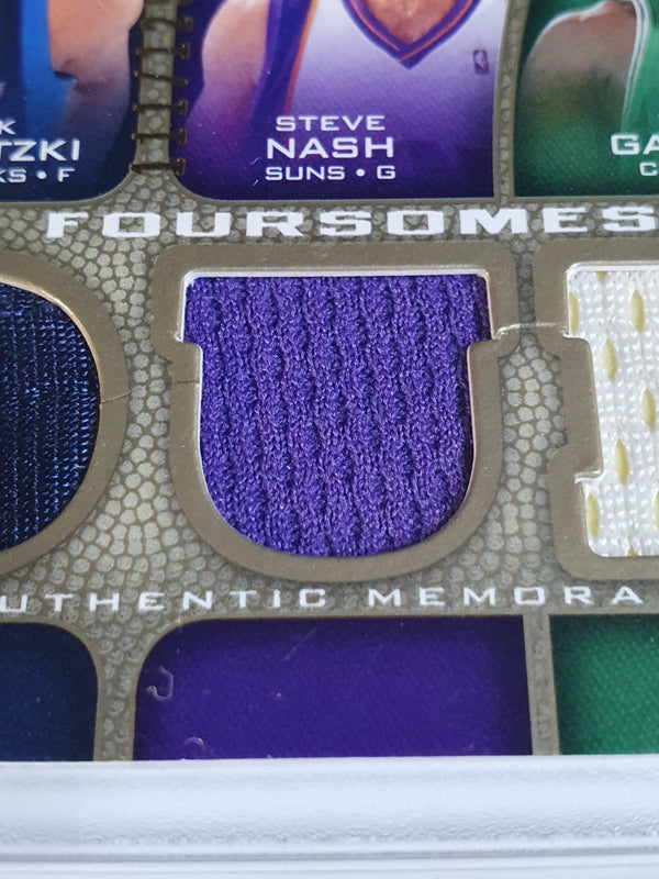 2009 SP Game Used Kobe Bryant Dirk Nowitzki Nash Garnett #PATCH Quad Jerseys