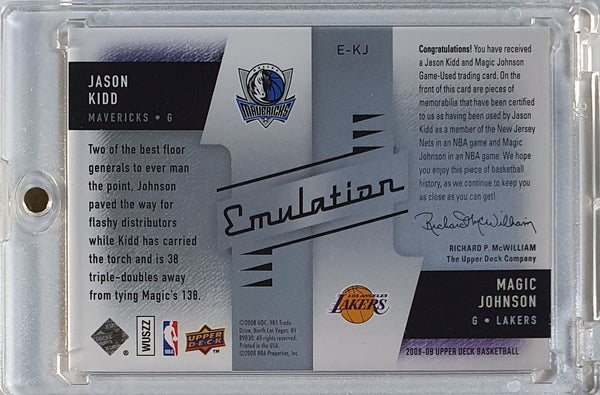 2008 Upper Deck Jason Kidd Magic Johnson #PATCH Game Worn Jersey - Rare