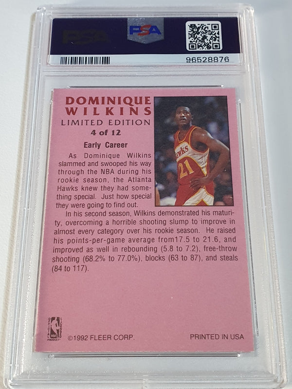 1991 Fleer Dominique Wilkins #4 Limited Edition - PSA 9 (POP 1)