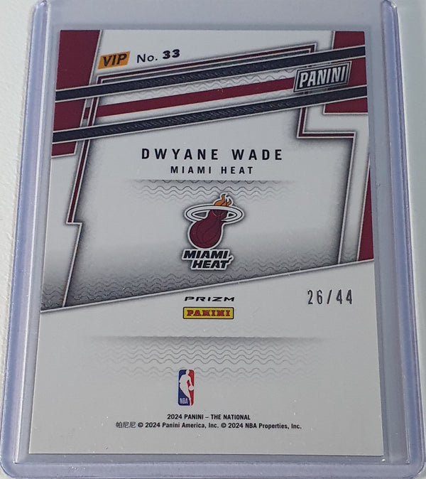 2024 Panini National Dwyane Wade #33 BLACK YELLOW GREEN SHIMMER /44 VIP - Rare