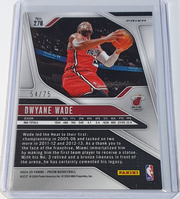 2024 Panini Prizm Dwyane Wade #276 RED PULSAR /75 Holo - Ready to Grade