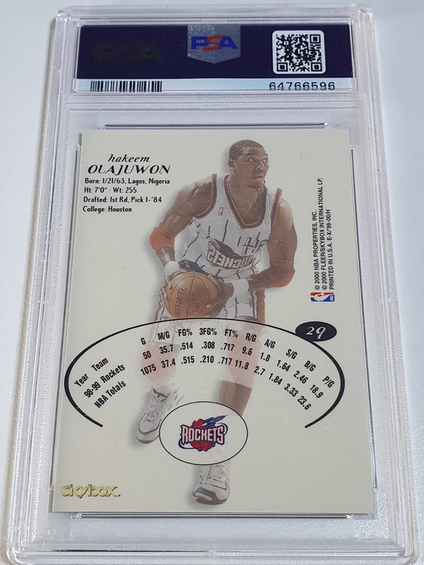 1999 Skybox E-X Hakeem Olajuwon #29 HOLO Foil - PSA 9 (POP 9)