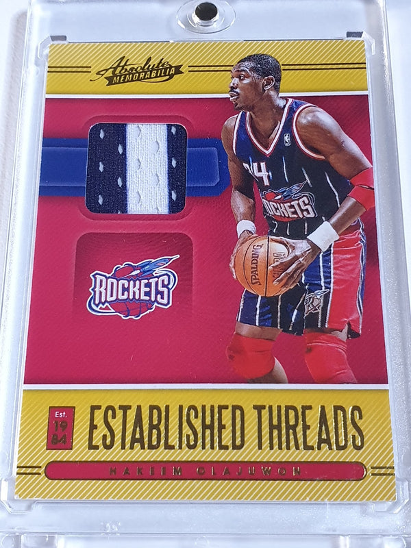 2020 Panini Absolute Hakeem Olajuwon #PATCH Game Worn Jersey - Ready for Grading
