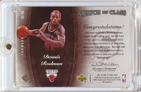 2007 UD SP Game Used Dennis Rodman #PATCH Game Worn Jersey - Ready to Grade
