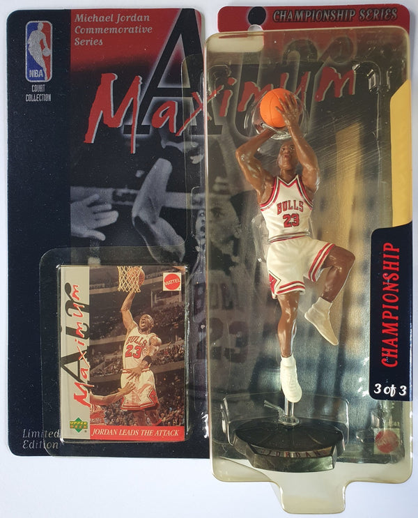 1999 Upper Deck Mattel Michael Jordan Max Air 3 Figurine - Sealed Figure & Card