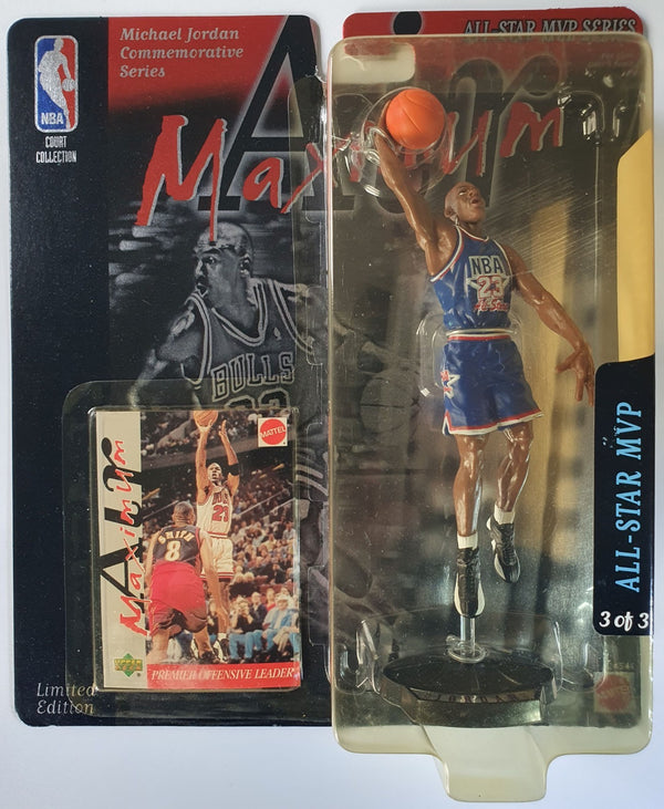 1999 Upper Deck Mattel Michael Jordan All-Star 3 Figurine - Sealed Figure & Card