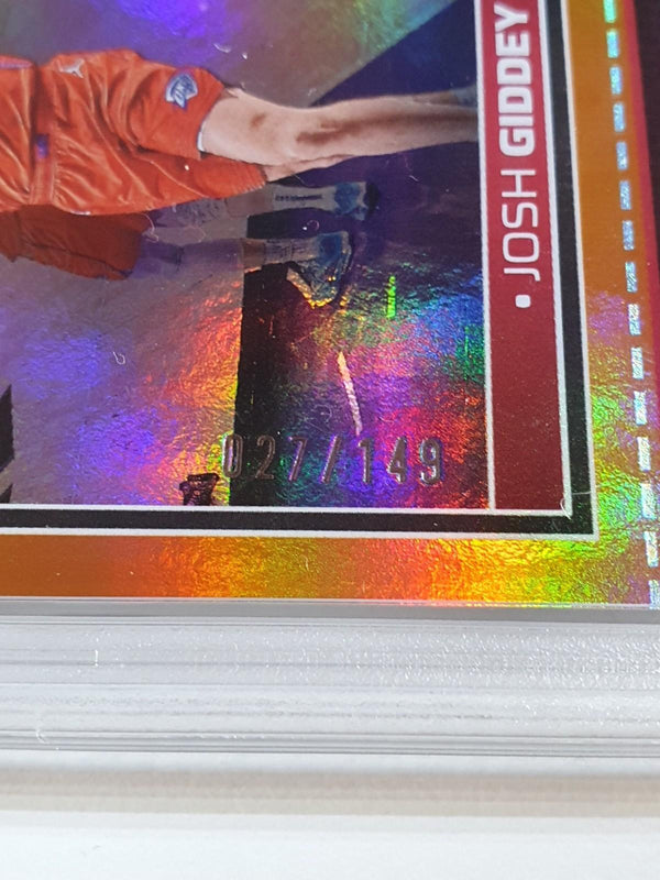 2024 Panini NBA Hoops Josh Giddey #217 ORANGE /149 Holo - PSA 10 (POP 1)