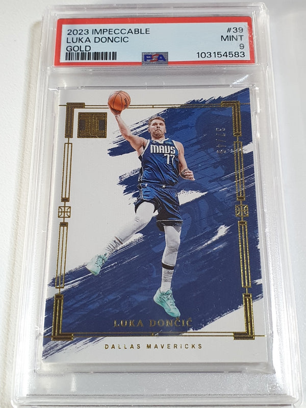 2023 Panini Impeccable Luka Doncic #39 GOLD /49 Edition - PSA 9 (POP 1)