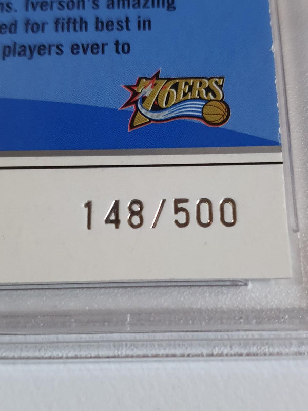 2003 Flair Final Edition Allen Iverson #6 /500 Hot Numbers- PSA 9 (POP 1)