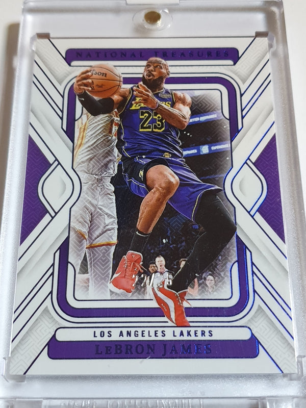 2024 National Treasures LeBron James #42 ROYAL BLUE /25 Foil Edition - Rare