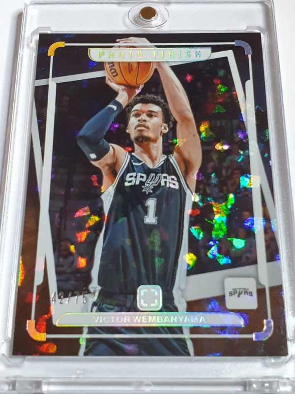 2024 Panini Photogenic Victor Wembanyama #7 DIAMOND /75 Holo Photo Finish - Rare