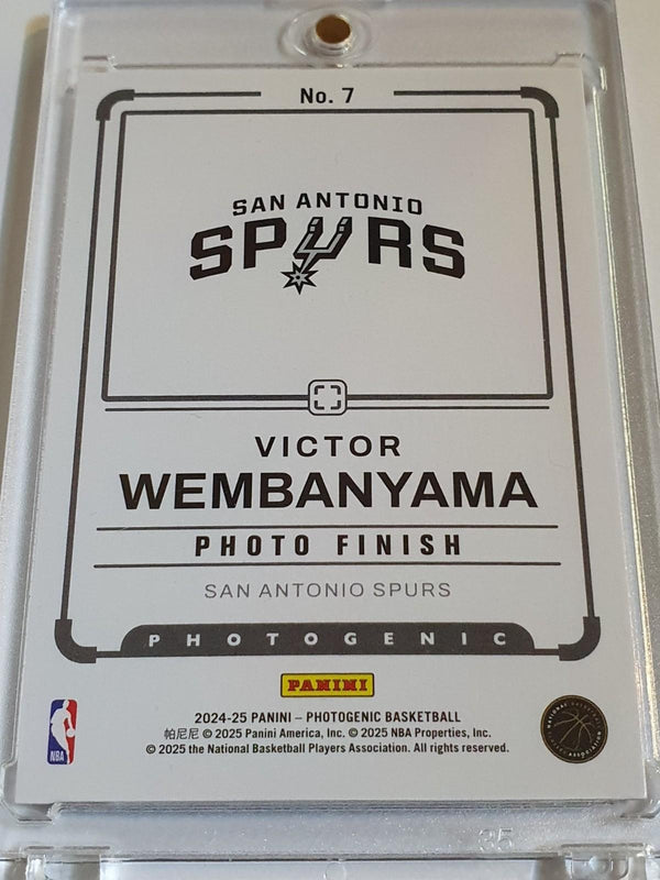 2024 Panini Photogenic Victor Wembanyama #7 DIAMOND /75 Holo Photo Finish - Rare