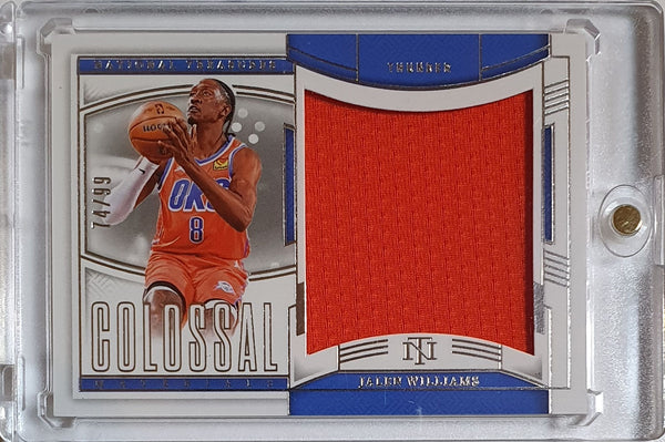 2023 Panini National Treasures Jalen Williams #PATCH /99 Game Worn Jumbo Jersey