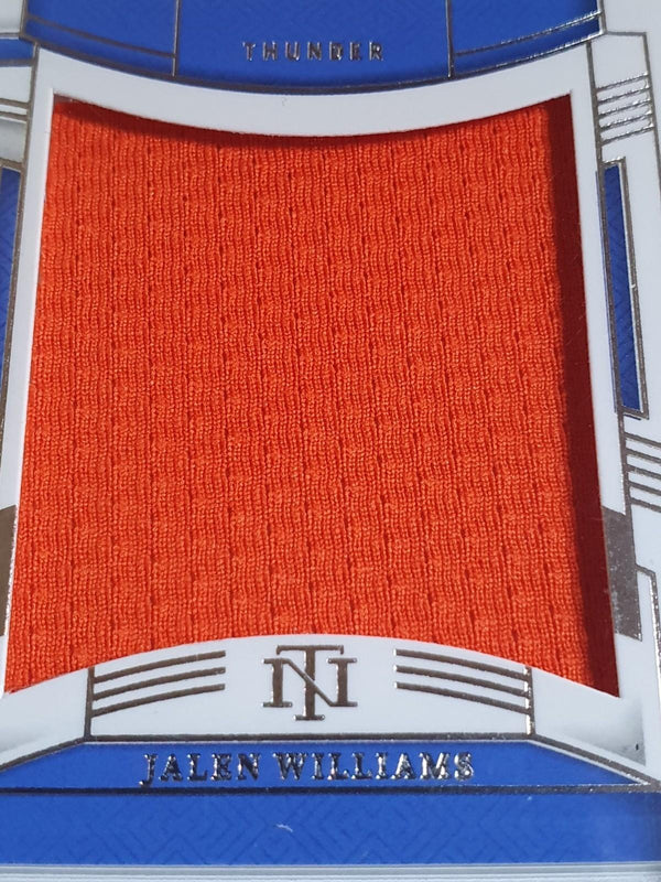 2023 Panini National Treasures Jalen Williams #PATCH /99 Game Worn Jumbo Jersey