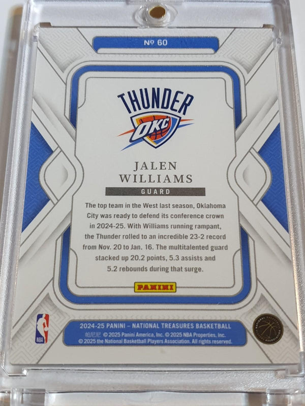 2024 Panini National Treasures Jalen Williams #60 GOLD /10 Foil Edition - Rare