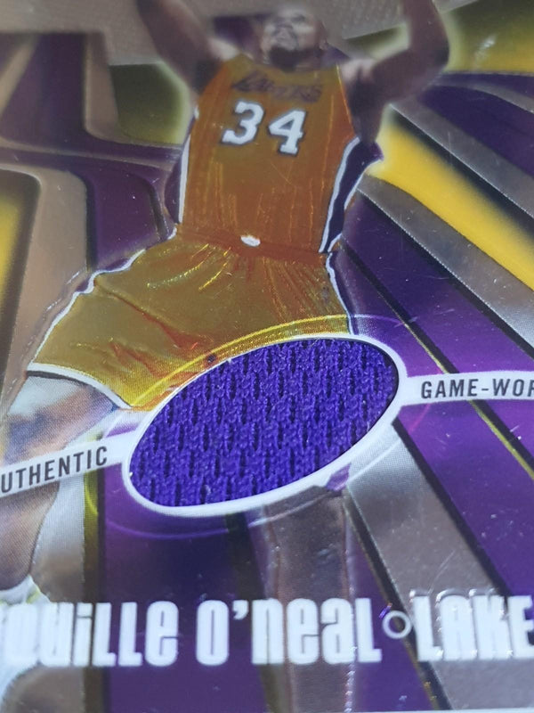 2003 Topps Finest Shaquille O'Neal #PATCH /999 Game Worn Jersey - PSA 9
