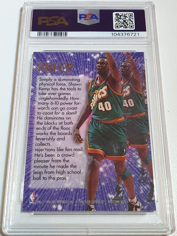 1995 Flair Shawn Kemp #5 New Heights On Card Autograph - PSA 9 (Auto 10)