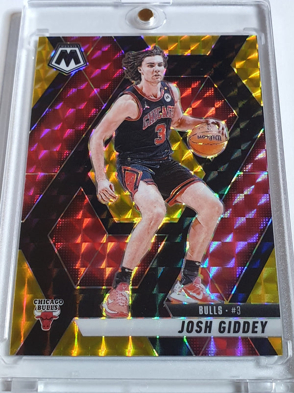 2024 Panini Mosaic Josh Giddey #71 BLACK GOLD /8 Holo (Bulls) - Super Rare