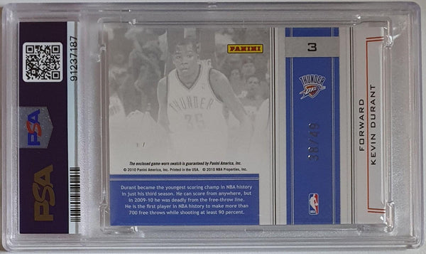2009 National Treasures Kevin Durant #PATCH /49 Game Worn Jersey- PSA 9 (POP 1)