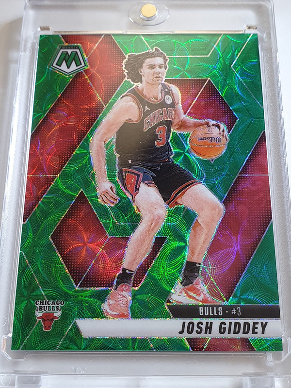 2024 Mosaic Josh Giddey #71 GREEN SCOPE /15 Holo (Bulls) - Rare