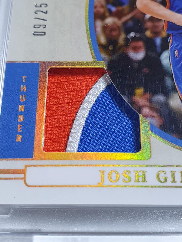 2024 National Treasures Josh Giddey #PATCH PRIME /25 Game Worn 3 Color Jersey
