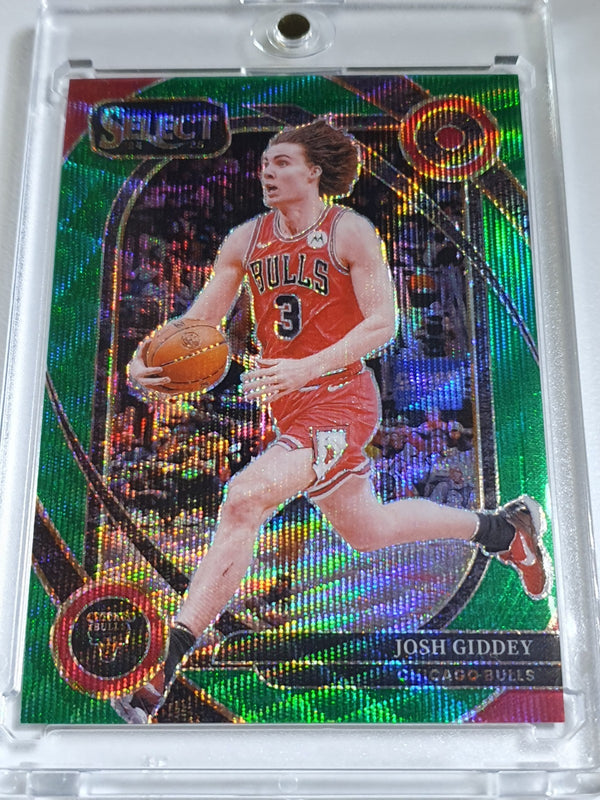2024 Panini Select Josh Giddey #238 WAVE GREEN /50 Holo (Bulls) - Rare