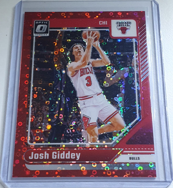 2024 Donruss Optic Josh Giddey #120 FAST BREAK RED /75 Holo (Bulls) - Rare
