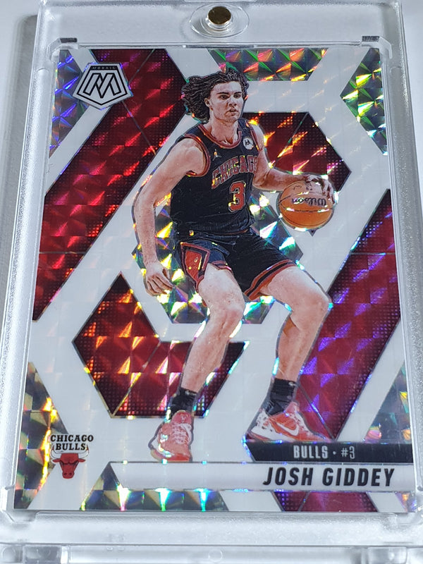 2024 Panini Mosaic Josh Giddey #71 WHITE CHOICE /35 Holo (Bulls) - Rare