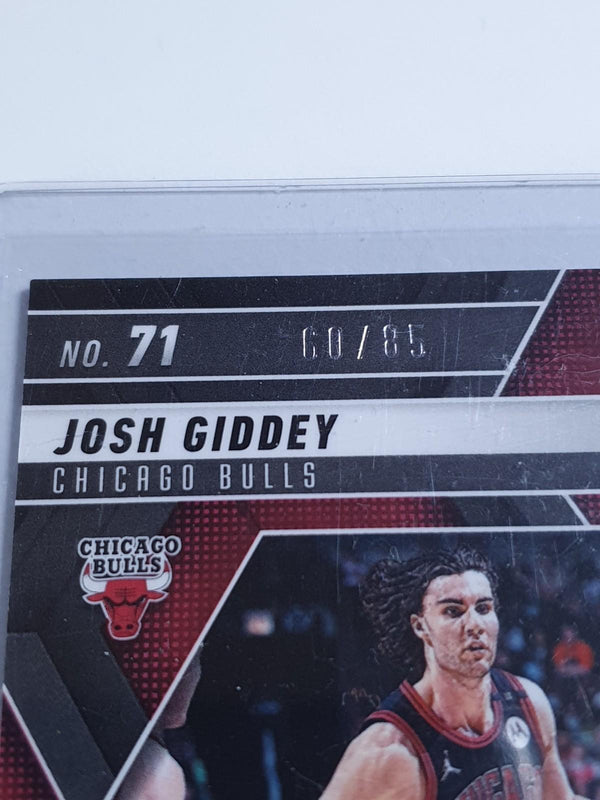 2024 Panini Mosaic Josh Giddey #71 FAST BREAK BLUE /85 Holo (Bulls) - Rare