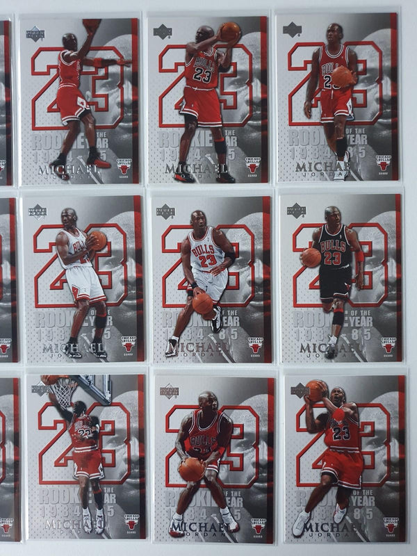 Lot of 18 x 2005 Upper Deck Michael Jordan Rookie of the Year - Good Condition