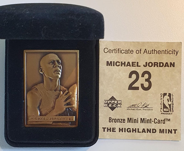 1996 Upper Deck Michael Jordan BRONZE Highland Mini Mint-Card - With COA