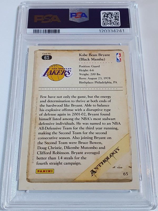 2012 Panini Kobe Anthology Kobe Bryant GOLD /24 Edition - PSA 9 (POP 1)