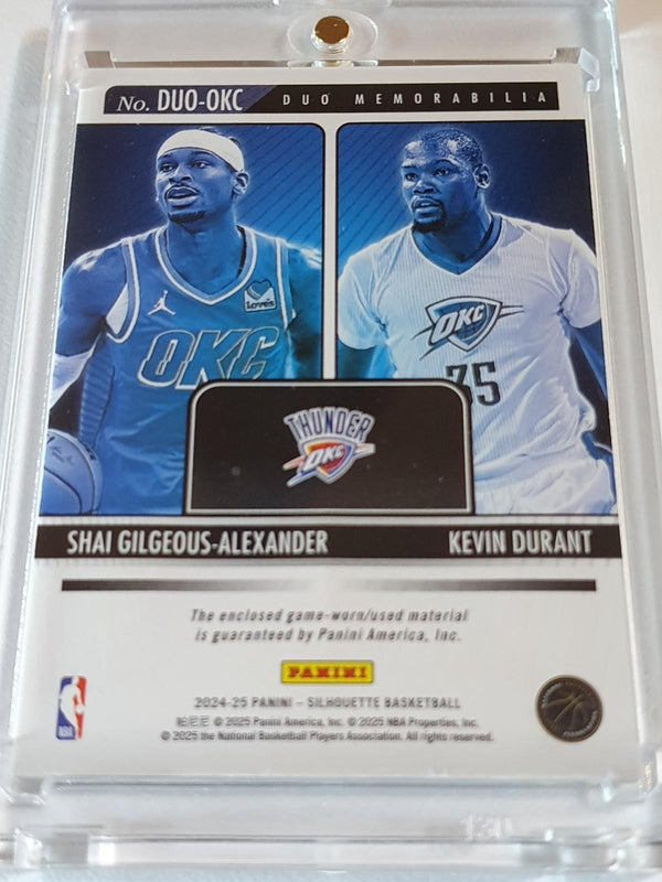 2024 Panini Silhouette Shai Gilgeous-Alexader Kevin Durant #PATCH Dual Jerseys