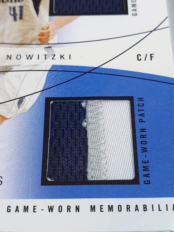 2003 Flair Final Edition Dirk Nowitzki #PATCH /41 Game Worn Dual Jerseys - Rare