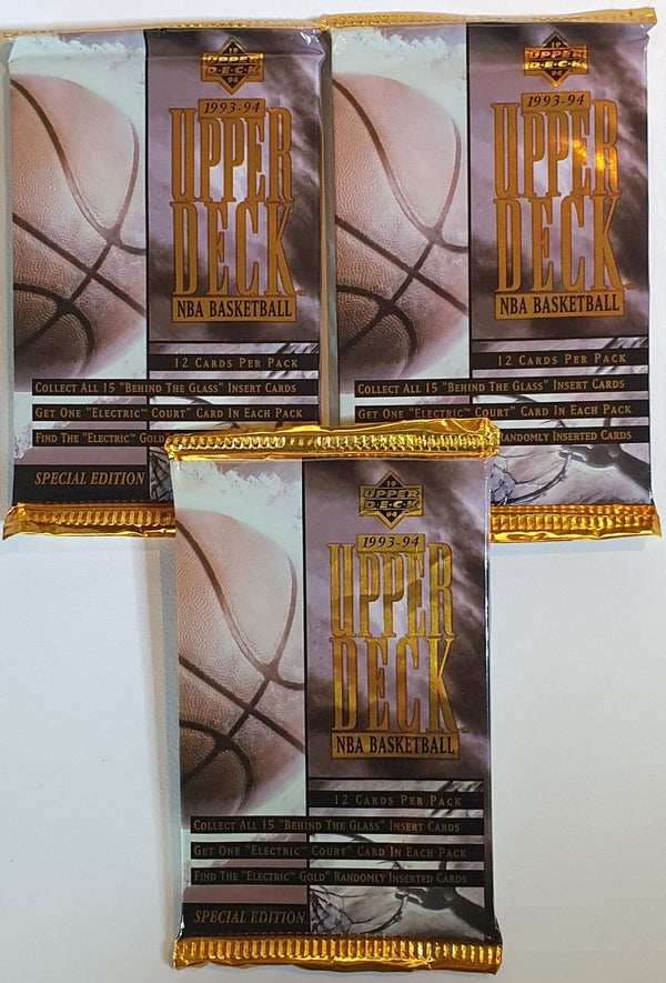 Lot of 3 x Packs of 1993-94 Upper Deck NBA Basketball Special Edition - Sealed