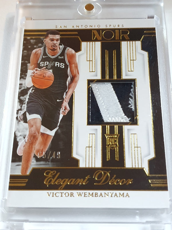 2023 Noir Victor Wembanyama Rookie PRIME GOLD /49 PATCH - 2 Color RC Jersey
