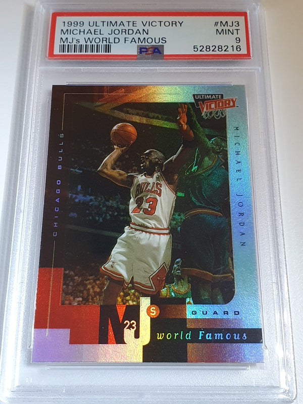 1999 UD Ultimate Victory Michael Jordan #MJ3 MJ's World Famous - PSA 9 (POP 11)