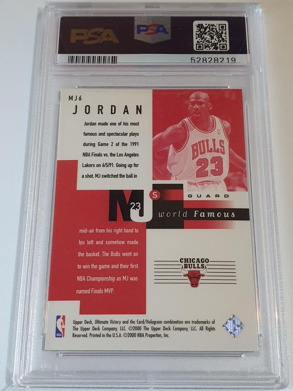 1999 UD Ultimate Victory Michael Jordan #MJ6 MJ's World Famous - PSA 9 (POP 9)