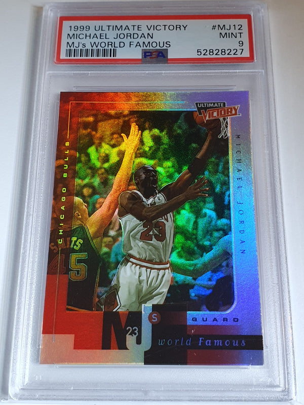 1999 UD Ultimate Victory Michael Jordan #MJ12 MJ's World Famous - PSA 9 (POP 15)