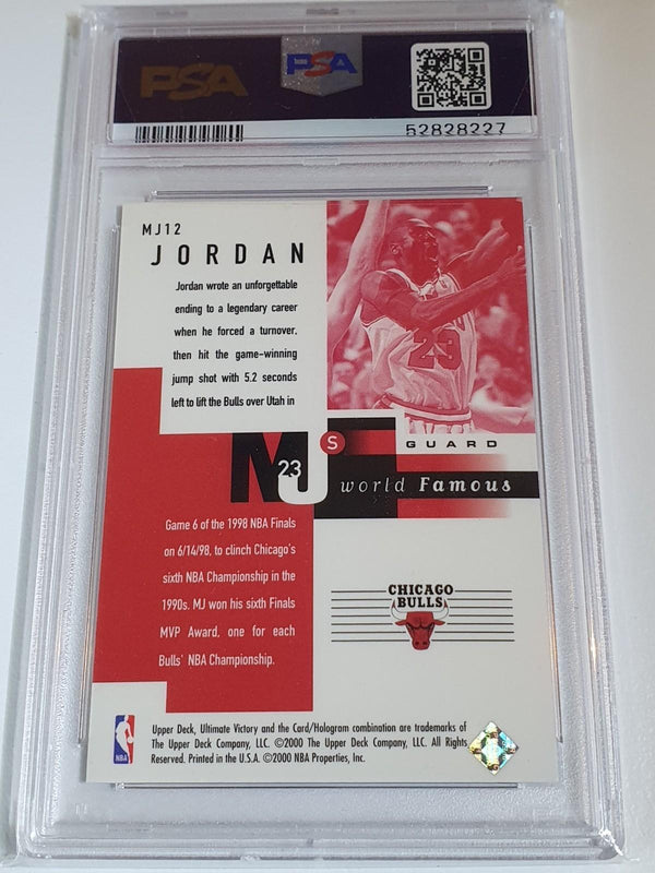 1999 UD Ultimate Victory Michael Jordan #MJ12 MJ's World Famous - PSA 9 (POP 15)